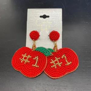 #1 Beaded Apple Earring