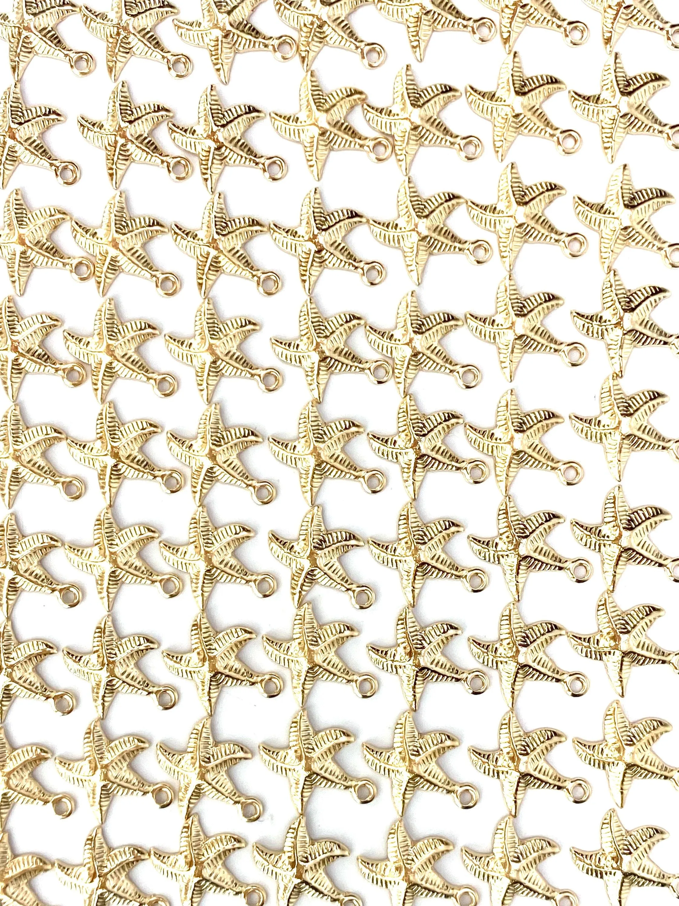 14K Gold Fill Starfish Charm w/ Bail , 10.0mm