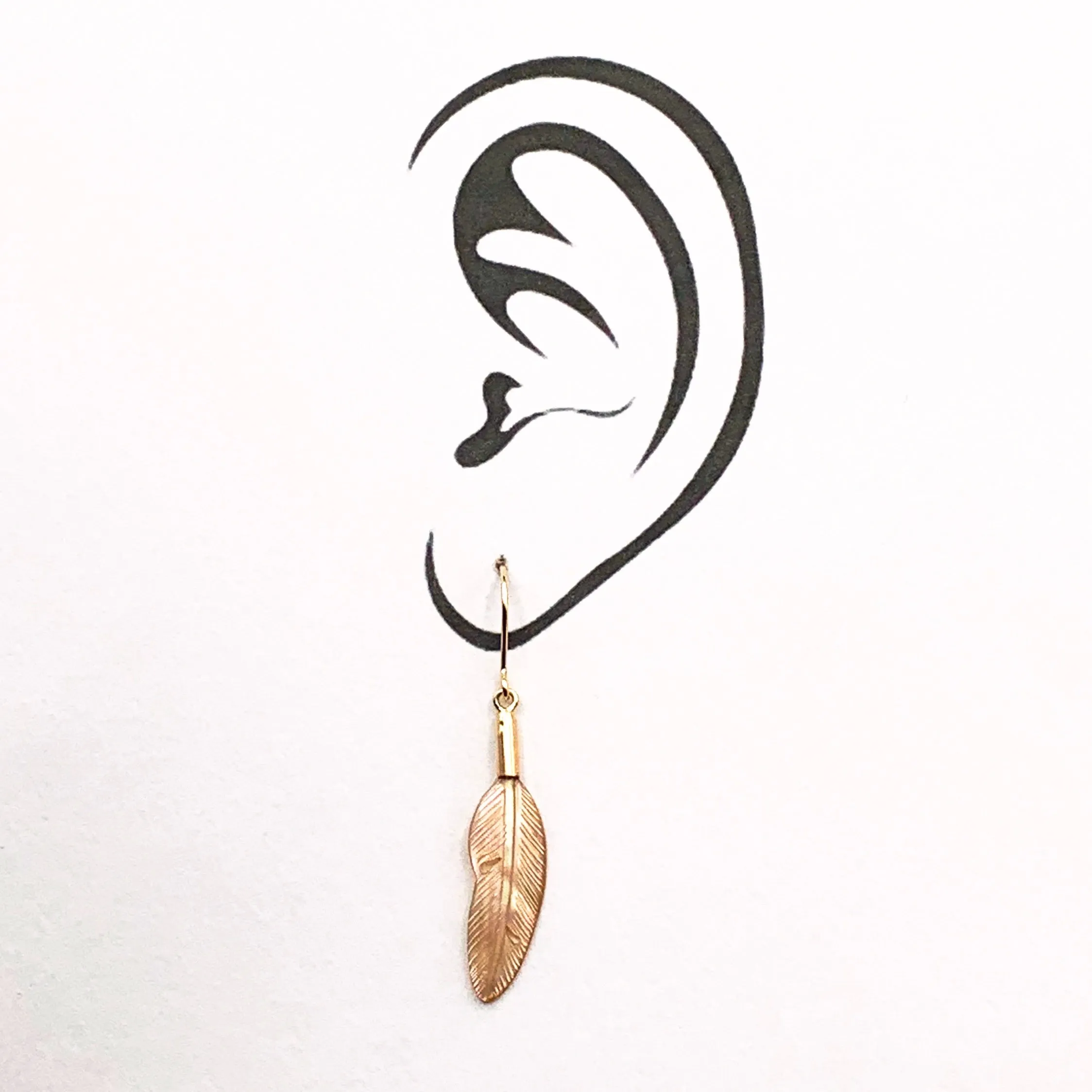 14K Gold Mother of Pearl Earrings