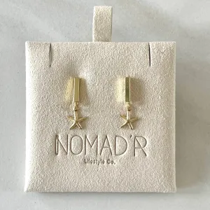 14k Gold Starfish Drop Earrings