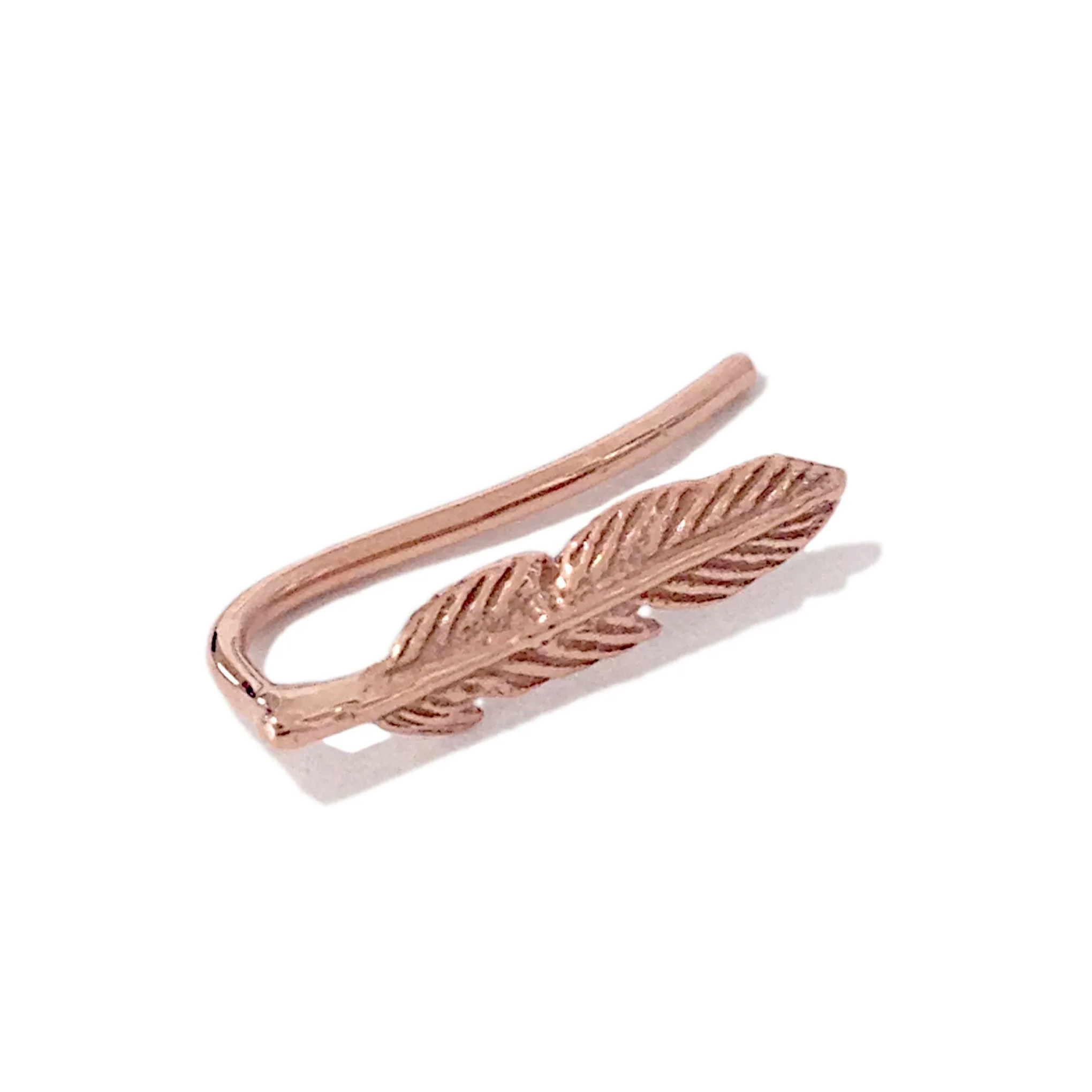 14K Gold XS Feather Stud Earring