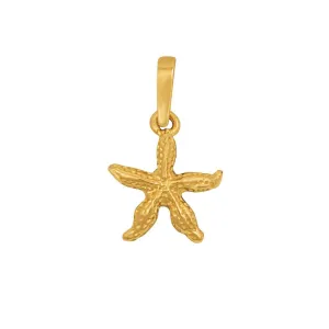 14k Yellow Gold Small Starfish Pendant
