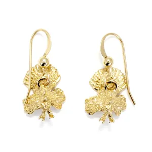 14kt Gold Turkey Earrings Thanksgiving gift for her