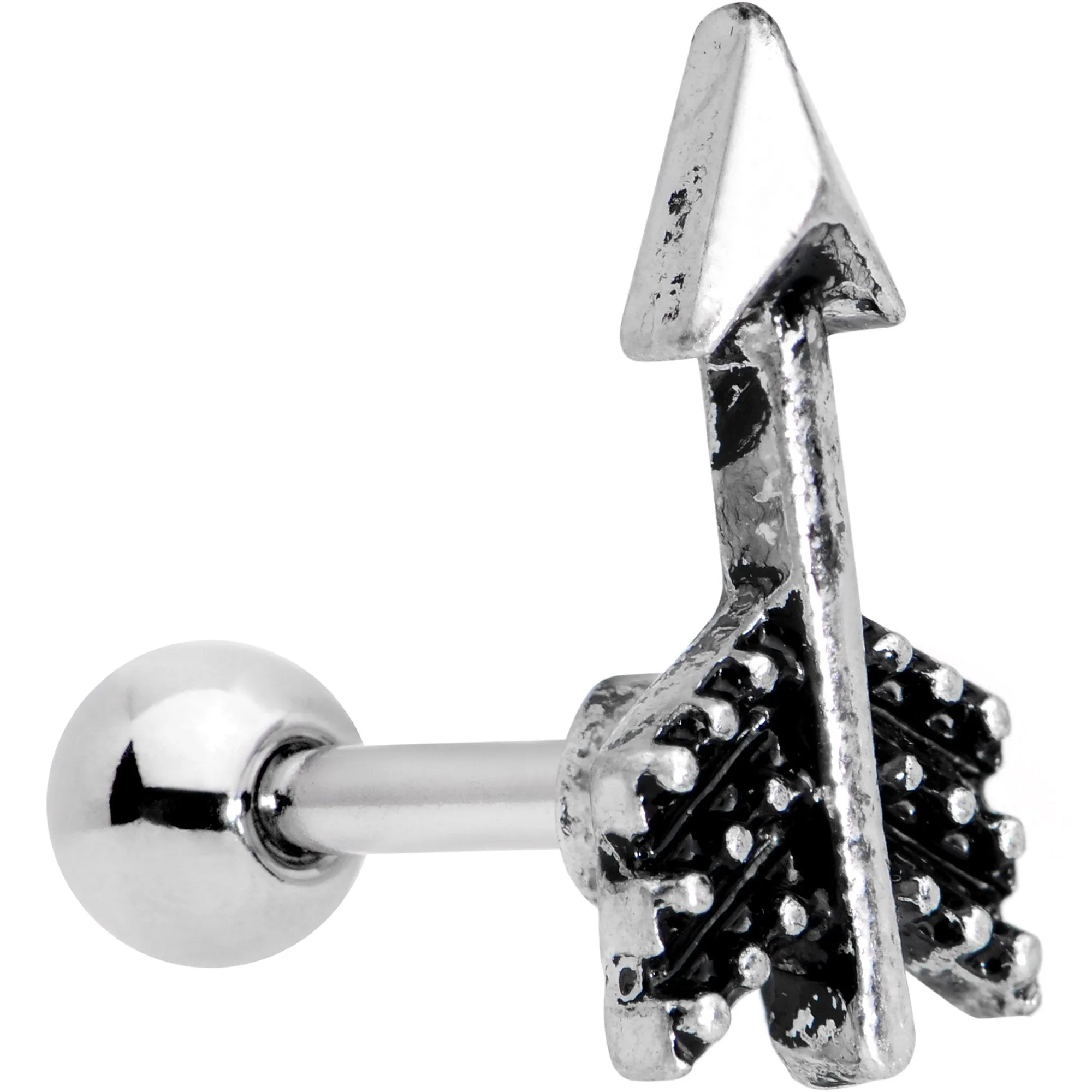 16 Gauge 1/4 Straight Arrow Cartilage Tragus Earring