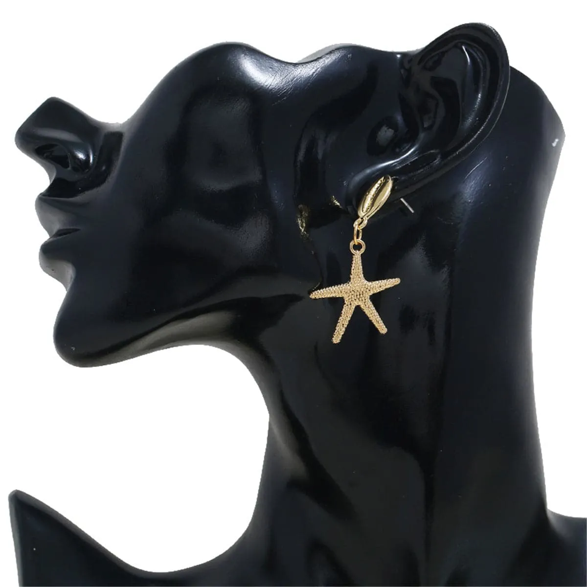18K Gold-Plated Shell & Starfish Drop Earrings