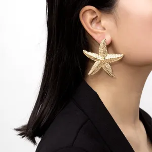 18K Gold-Plated Starfish Drop Earrings