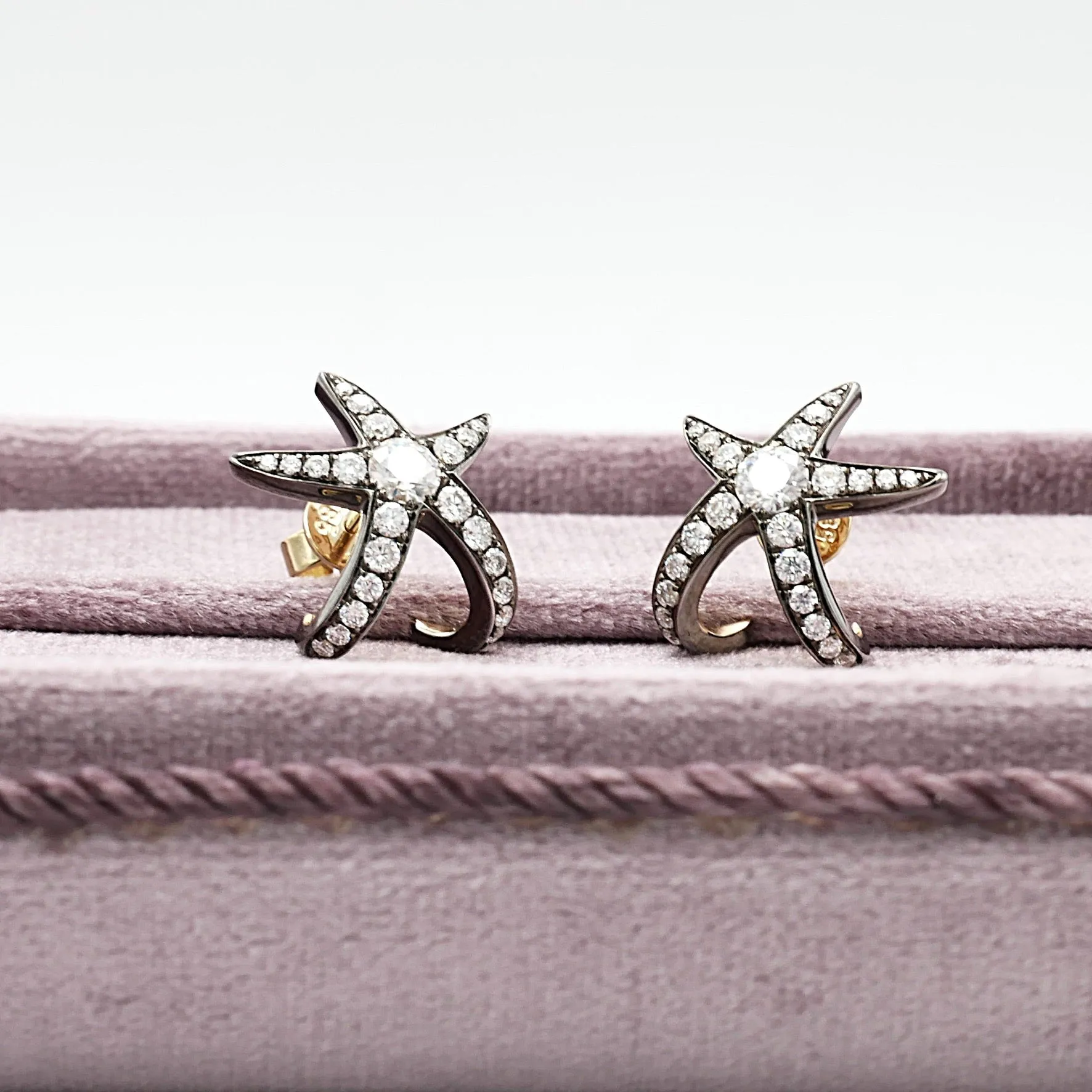 18K Gold Starfish Earrings