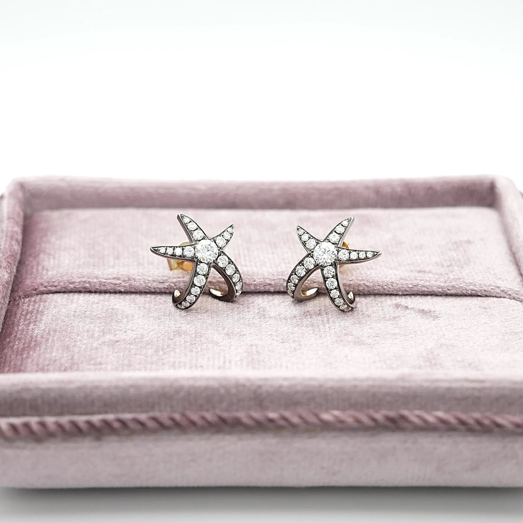 18K Gold Starfish Earrings