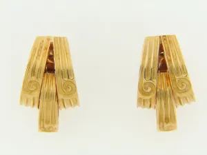 18K YELLOW GOLD HOOP EARRINGS
