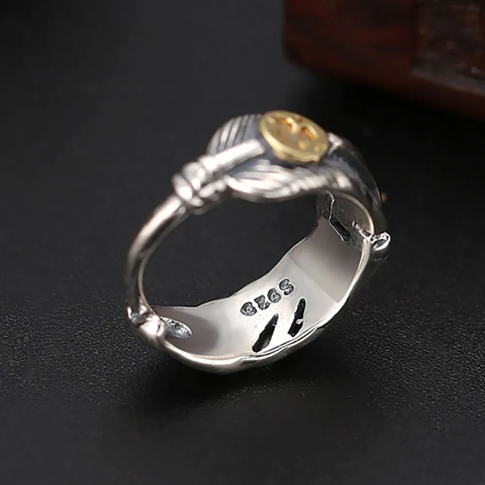 925 Sterling Silver Stud Earrings Thai Silver Feather Eagle Men Fashion Jewelry