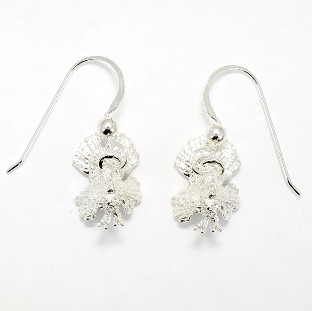 925 Sterling Silver Turkey Dangle Earrings