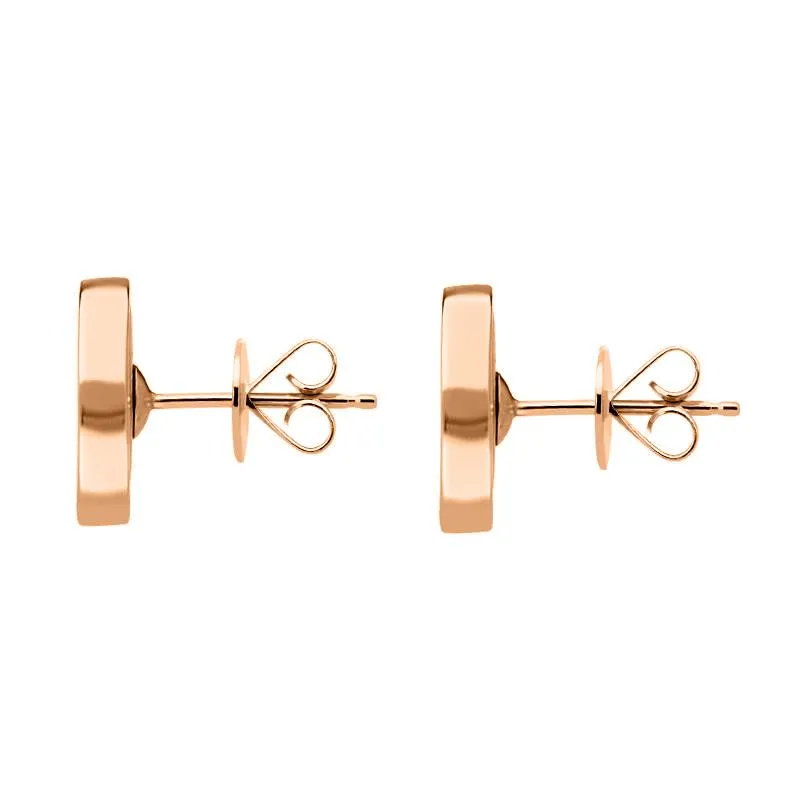 9ct Rose Gold Turquoise Flore Filigree Earrings