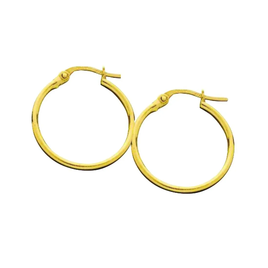 9ct Yellow Gold 20mm Hoop Earrings