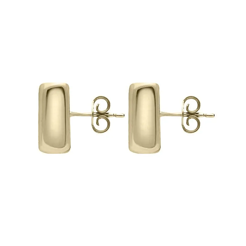 9ct Yellow Gold Turquoise Dinky Square Stud Earrings