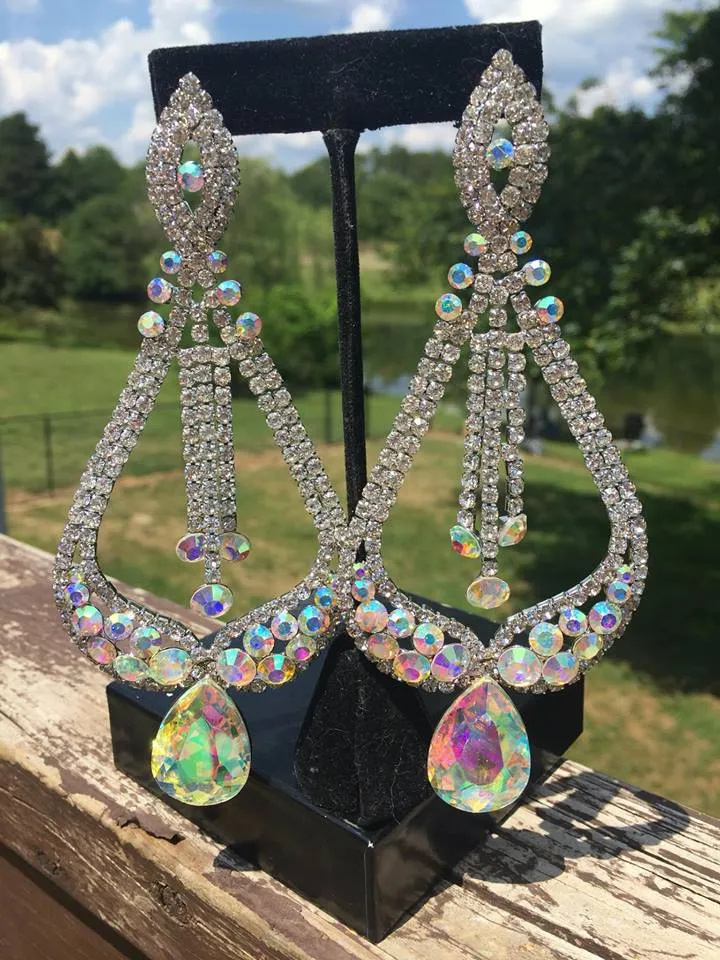AB Pageant Earrings on Silver | "Miss America" | 243233