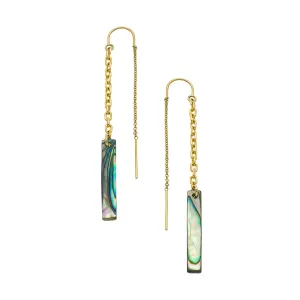 Abalone Thread Thru Earrings