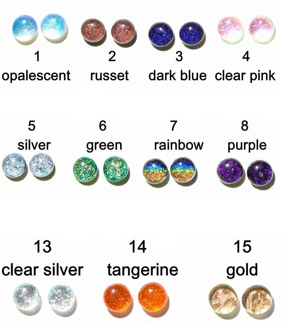 Accent Dot Earrings in 15 Colors and 2 sizes