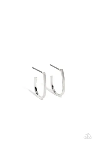 Admirable Arches Silver Post Earrings