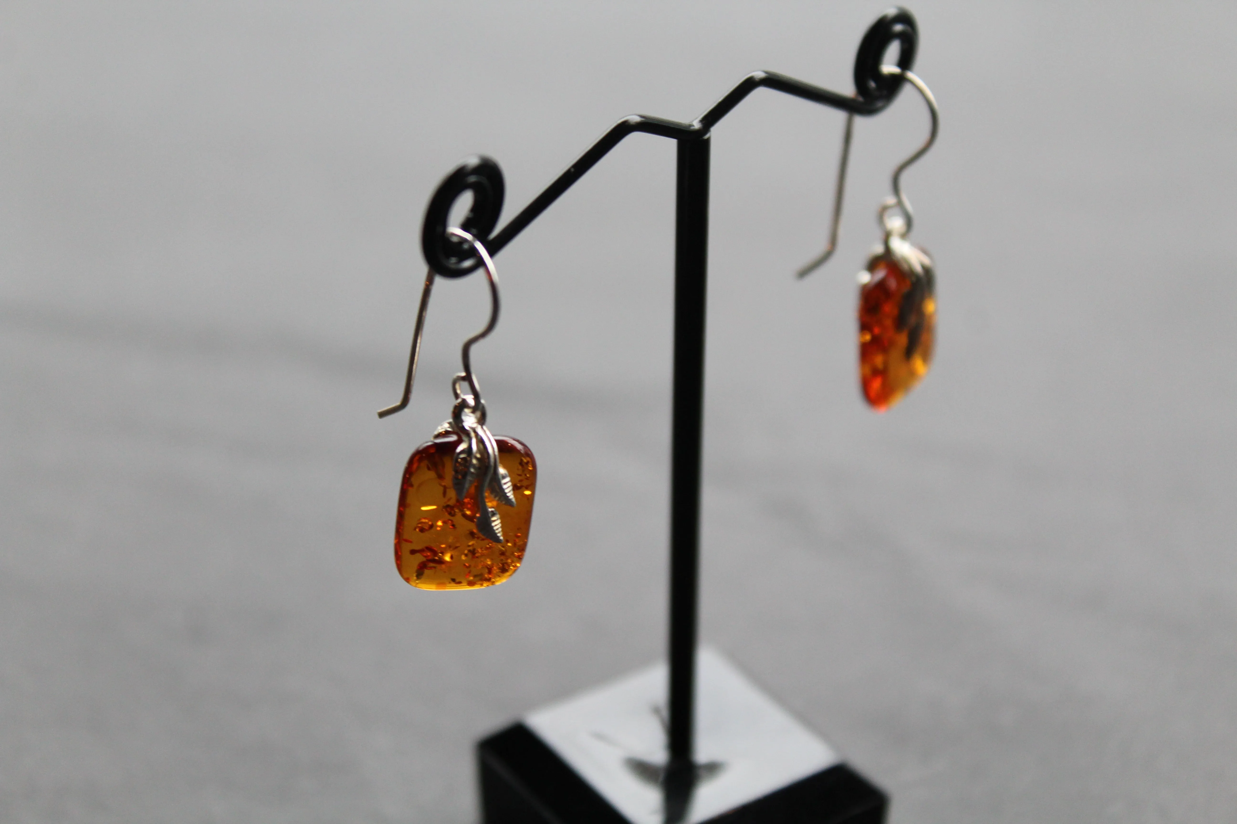 Amber Drop Earrings