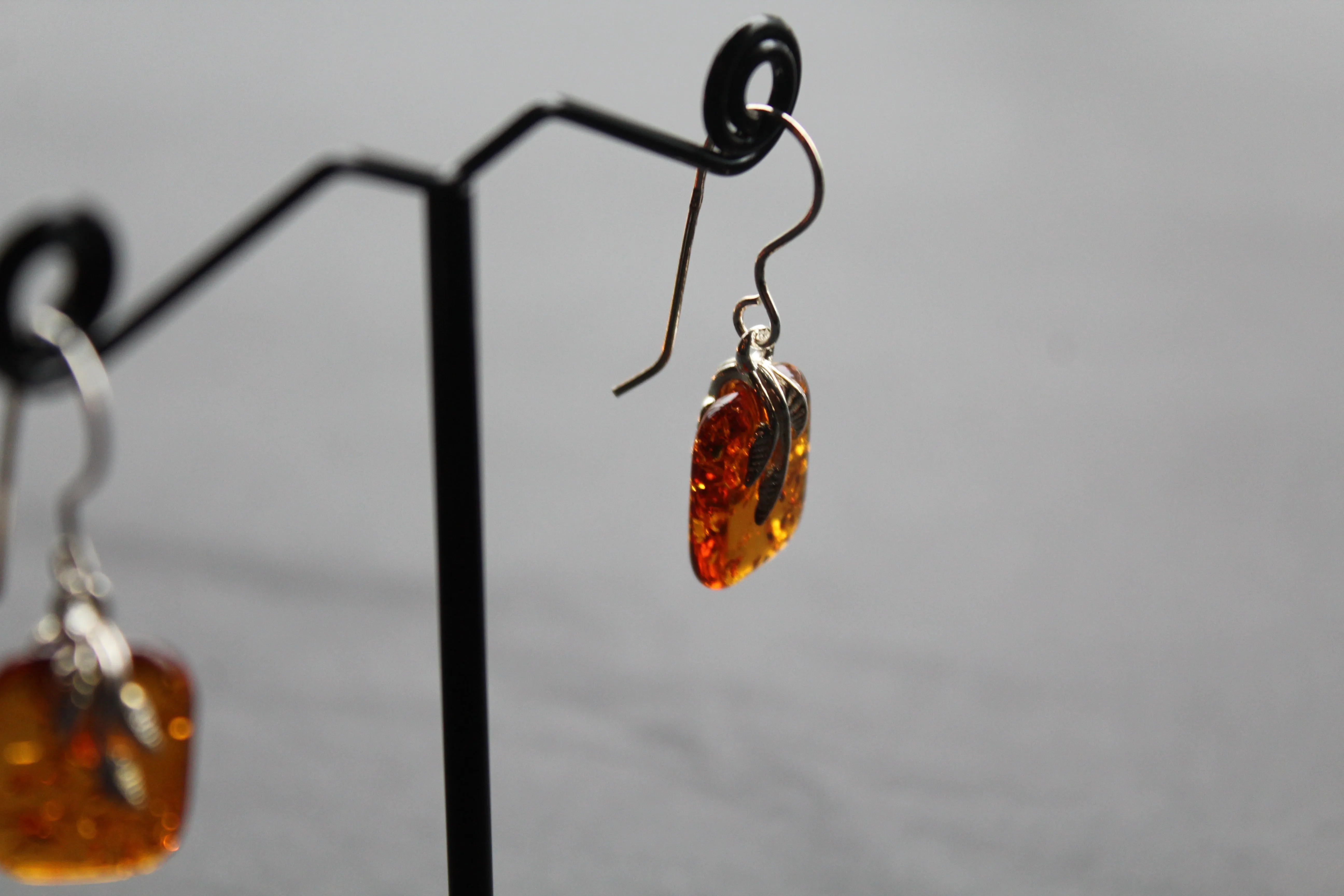 Amber Drop Earrings