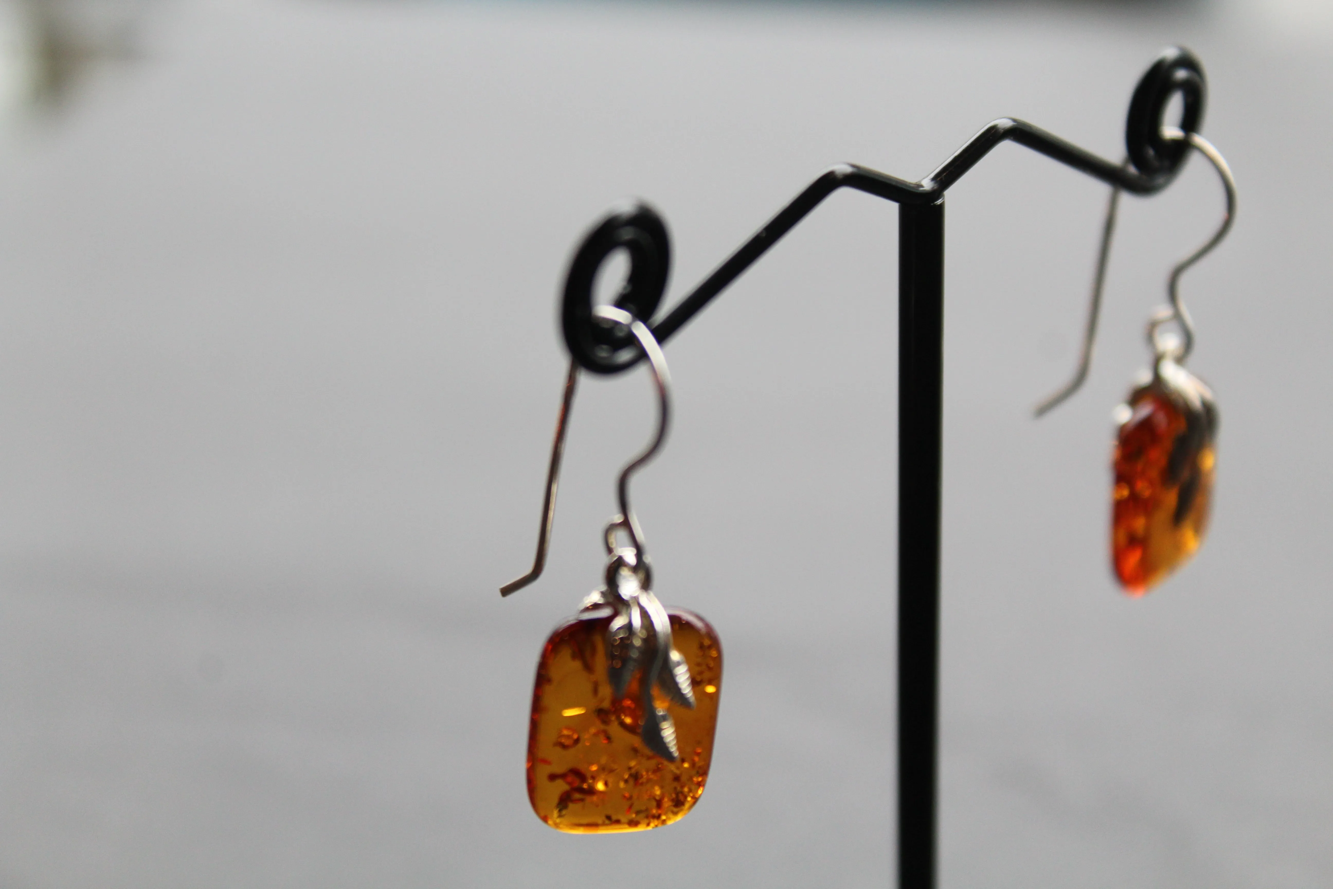 Amber Drop Earrings