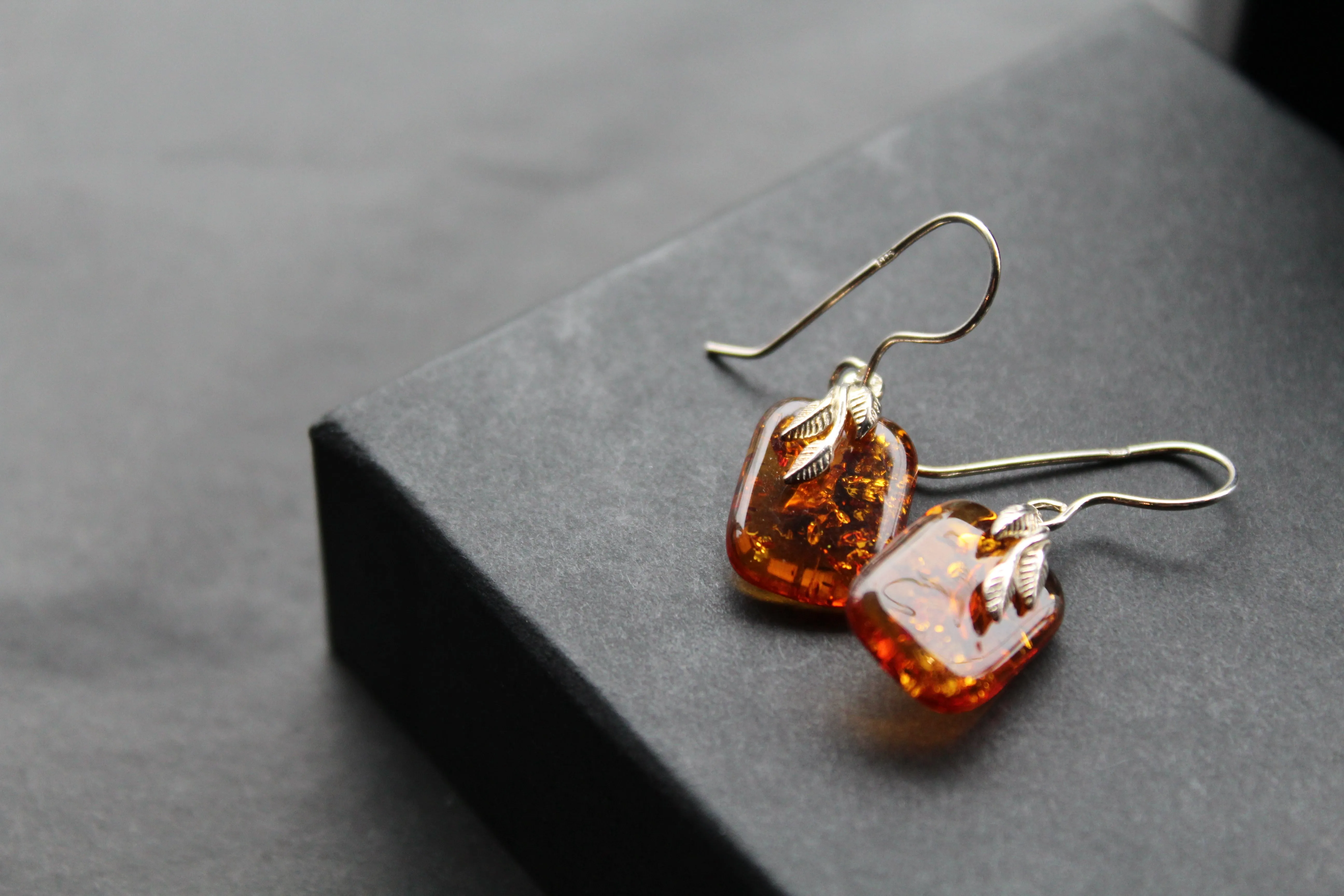 Amber Drop Earrings