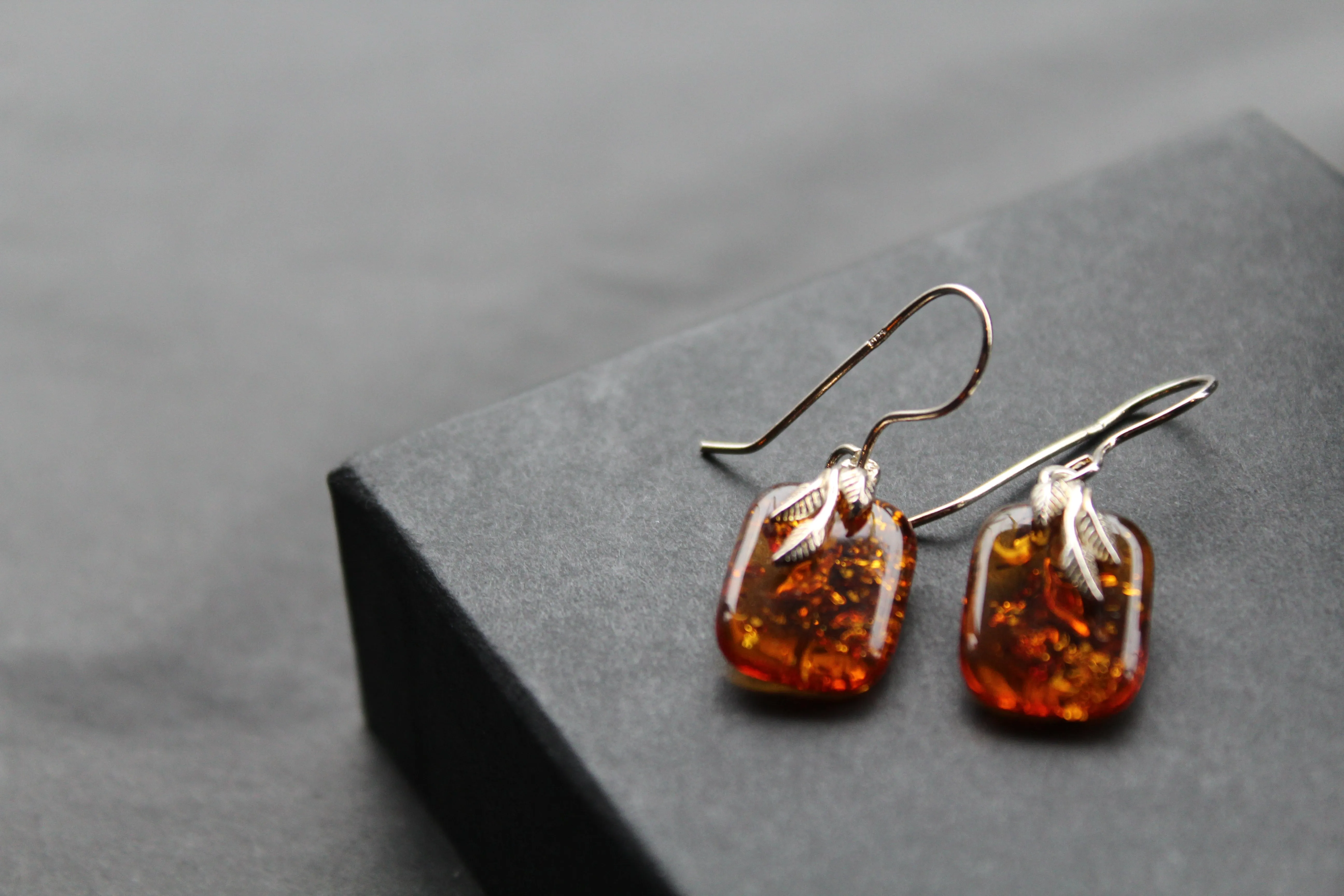 Amber Drop Earrings