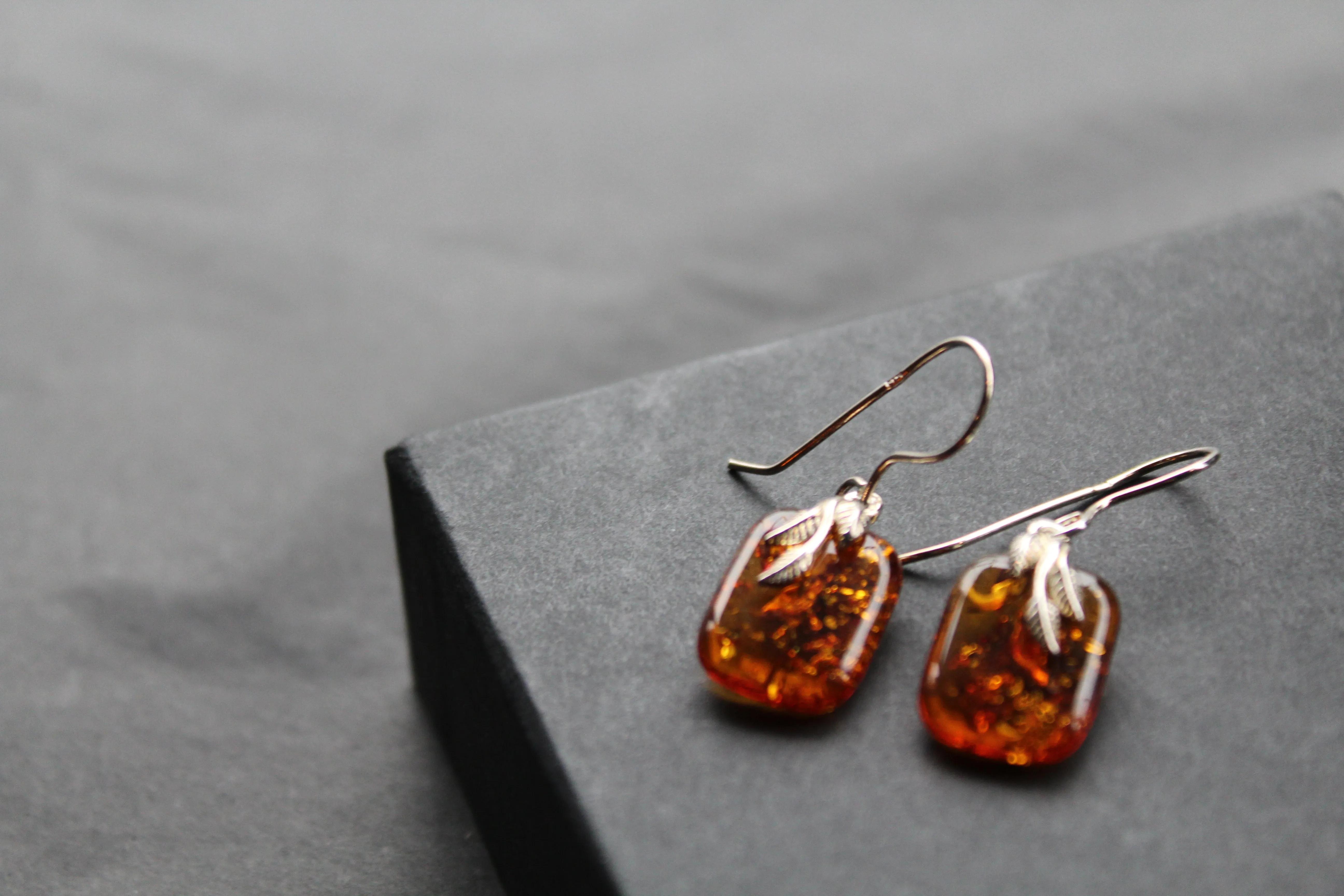 Amber Drop Earrings