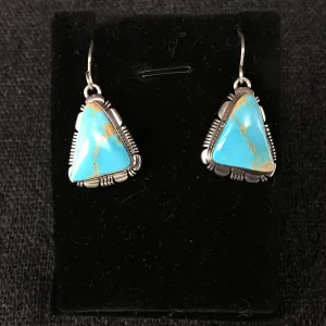 American Indian Triangle Turquoise Earrings