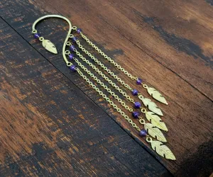 Amethyst Chain Ear Cuff Wrap Around Earring