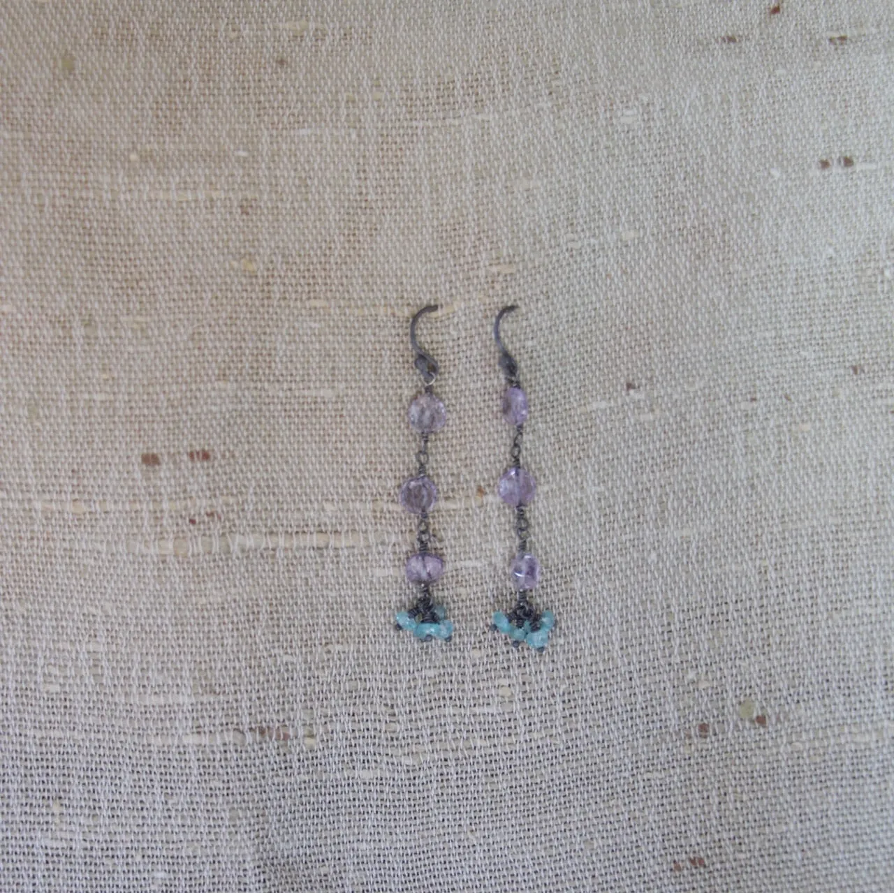 Amethyst with Apatite Earrings