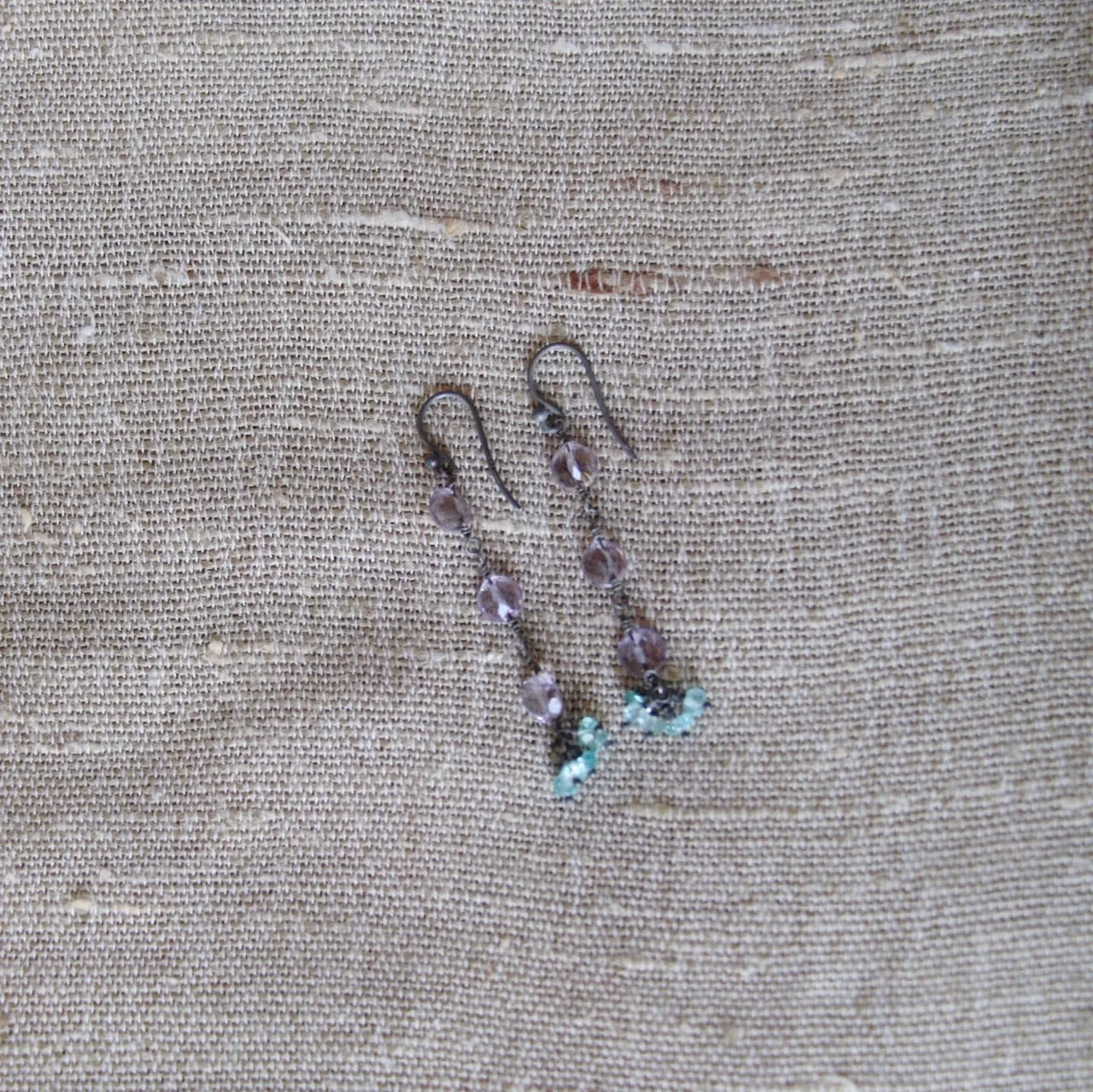 Amethyst with Apatite Earrings
