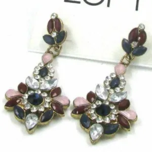 Ann Taylor Loft Multi-Color Crystal Rhinestone Earrings