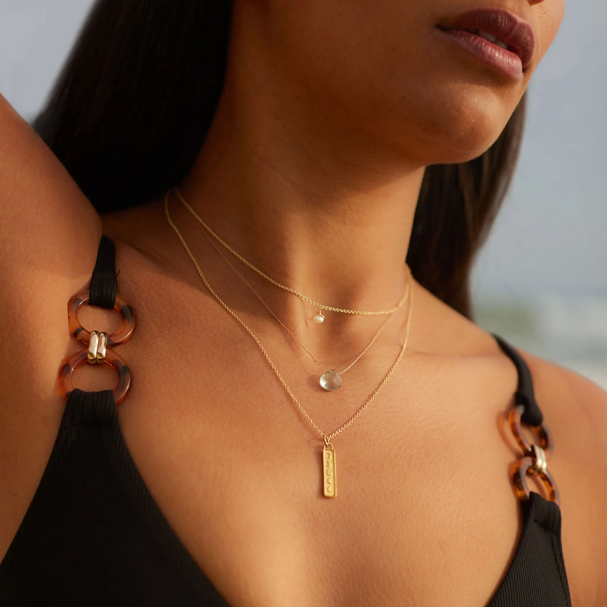 Aqua Pendant Necklace