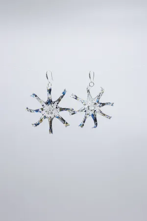 Aqua Starfish earring  - Hand gilded