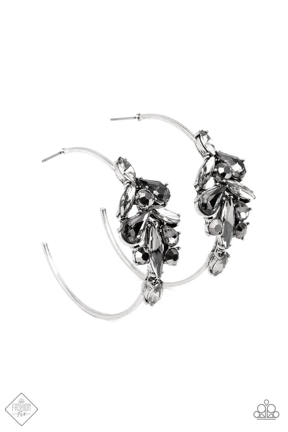 Arctic Attitude - Silver Paparazzi Earrings