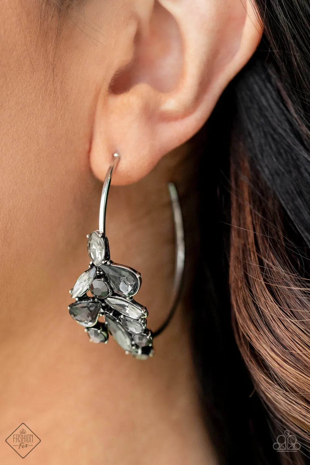 Arctic Attitude - Silver Paparazzi Earrings