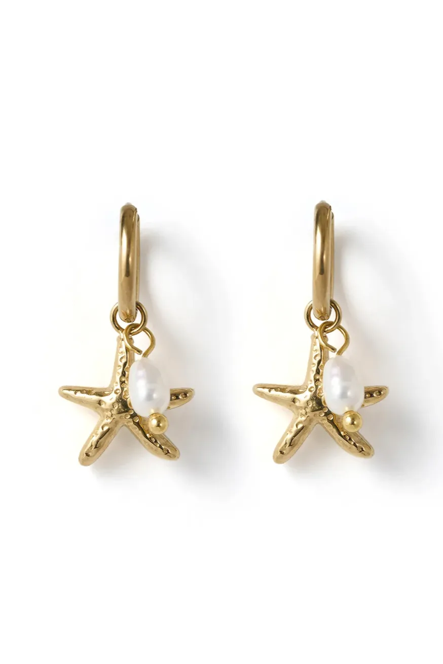 ARMS OF EVE LAGUNA PEARL EARRINGS - GOLD PLATED
