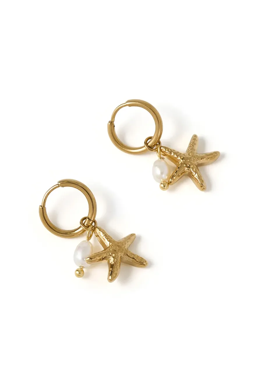 ARMS OF EVE LAGUNA PEARL EARRINGS - GOLD PLATED