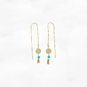 Auspicious Origin Tassel Threader Earrings