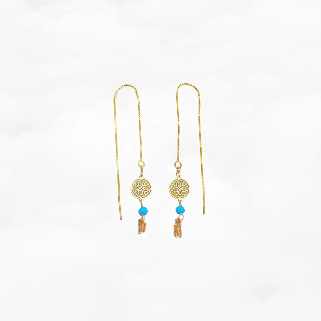 Auspicious Origin Tassel Threader Earrings