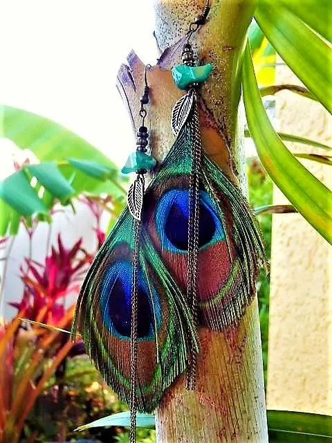 Bali Bliss Feather Earrings
