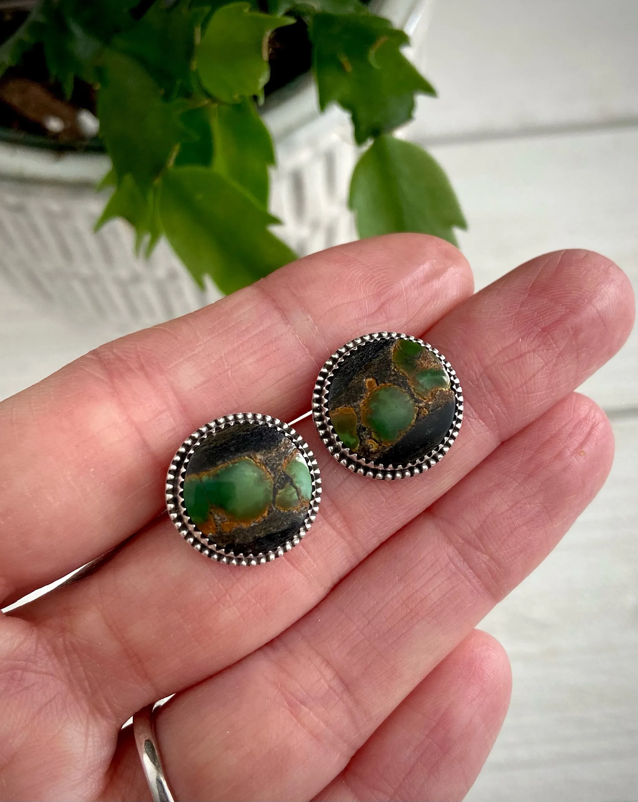 Bao Canyon Turquoise Stud Earrings