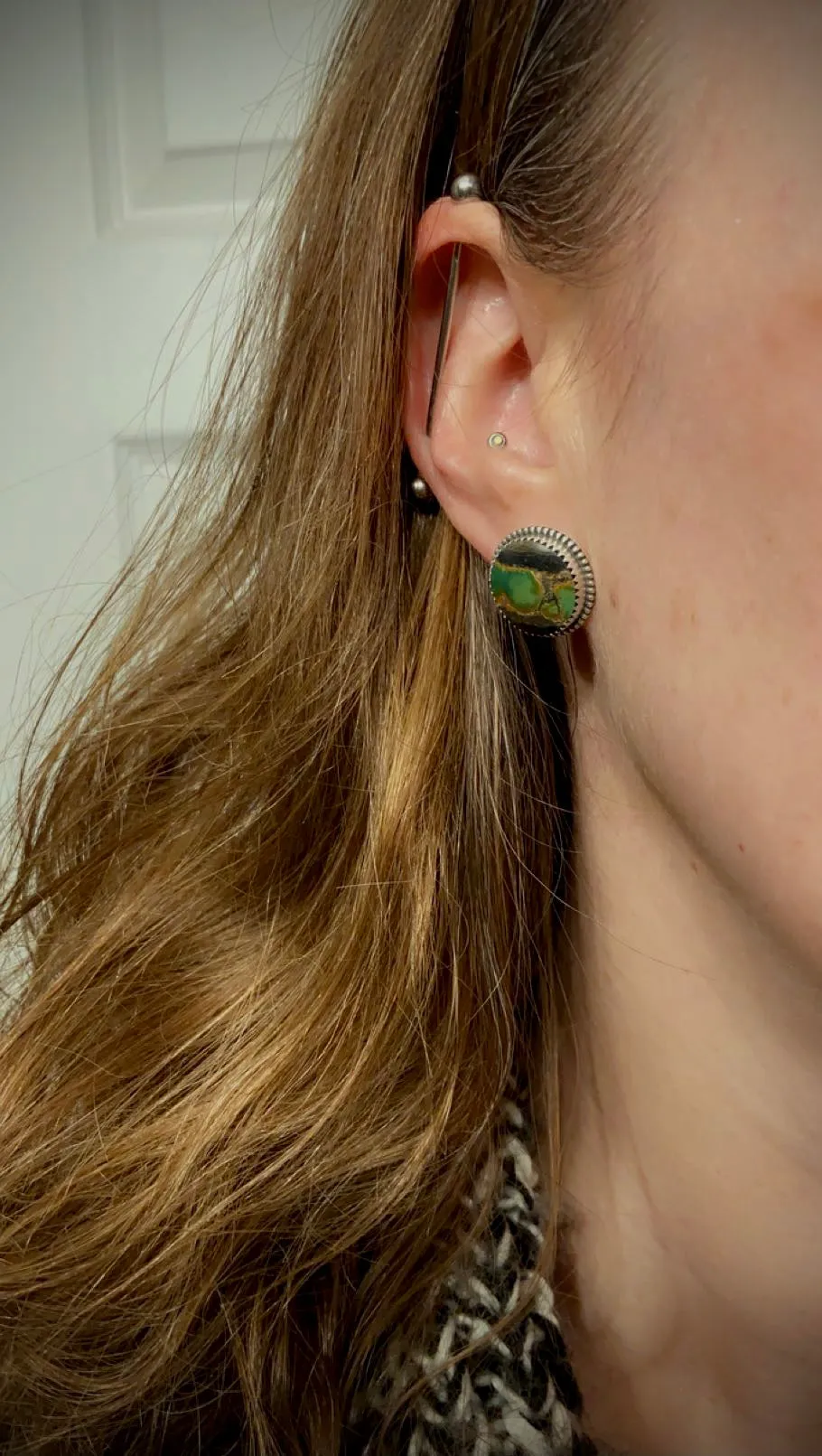 Bao Canyon Turquoise Stud Earrings