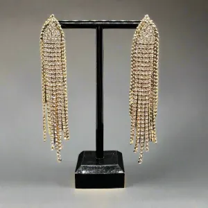 Beaded Gold Tassel  Earrings