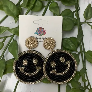 Beaded Happy Earrings