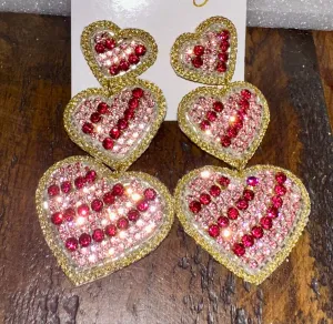 Beaded Heart Earrings
