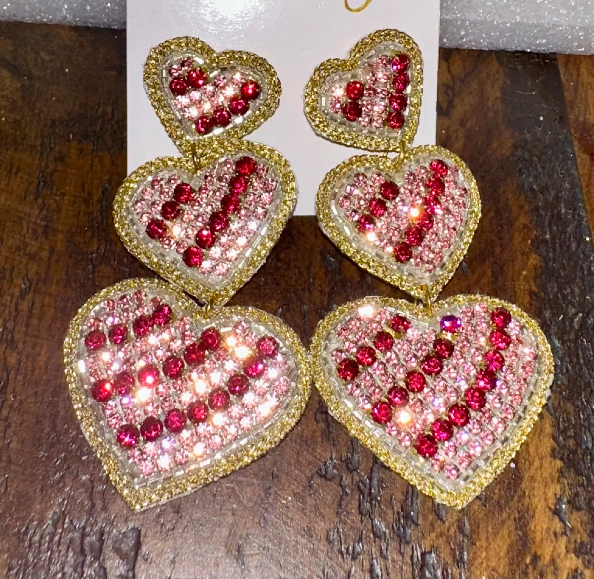 Beaded Heart Earrings