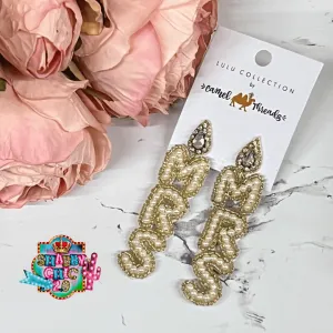 Beaded MRS Earrings