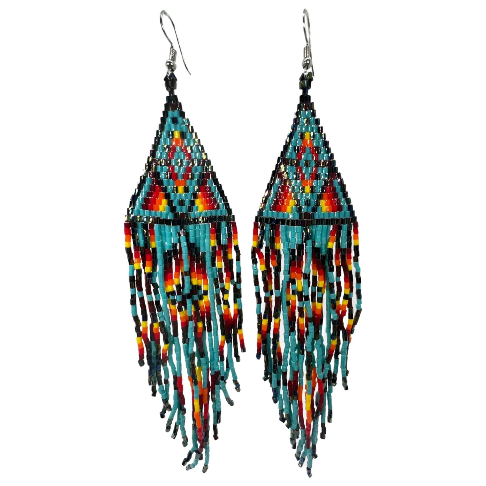 Beaded Shoulder Duster Earrings
